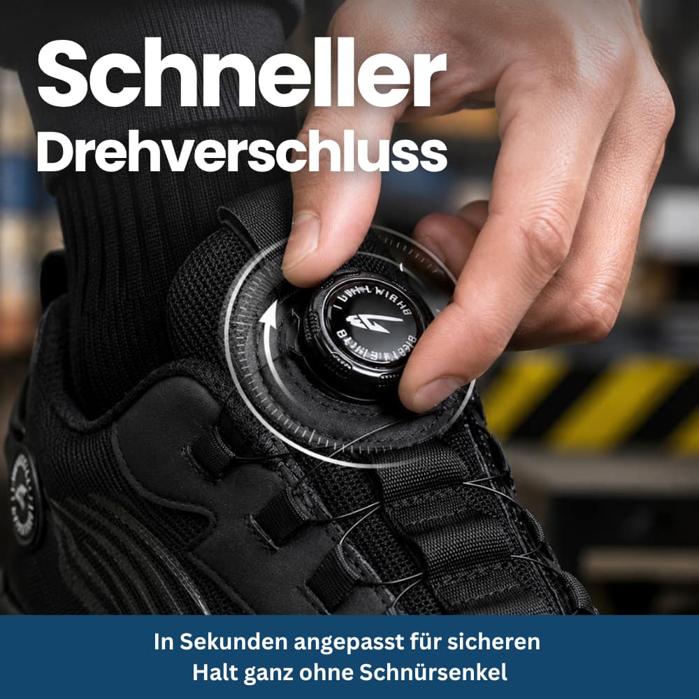 Sicherheits-Sneaker mit Stahlkappe & Drehverschluss