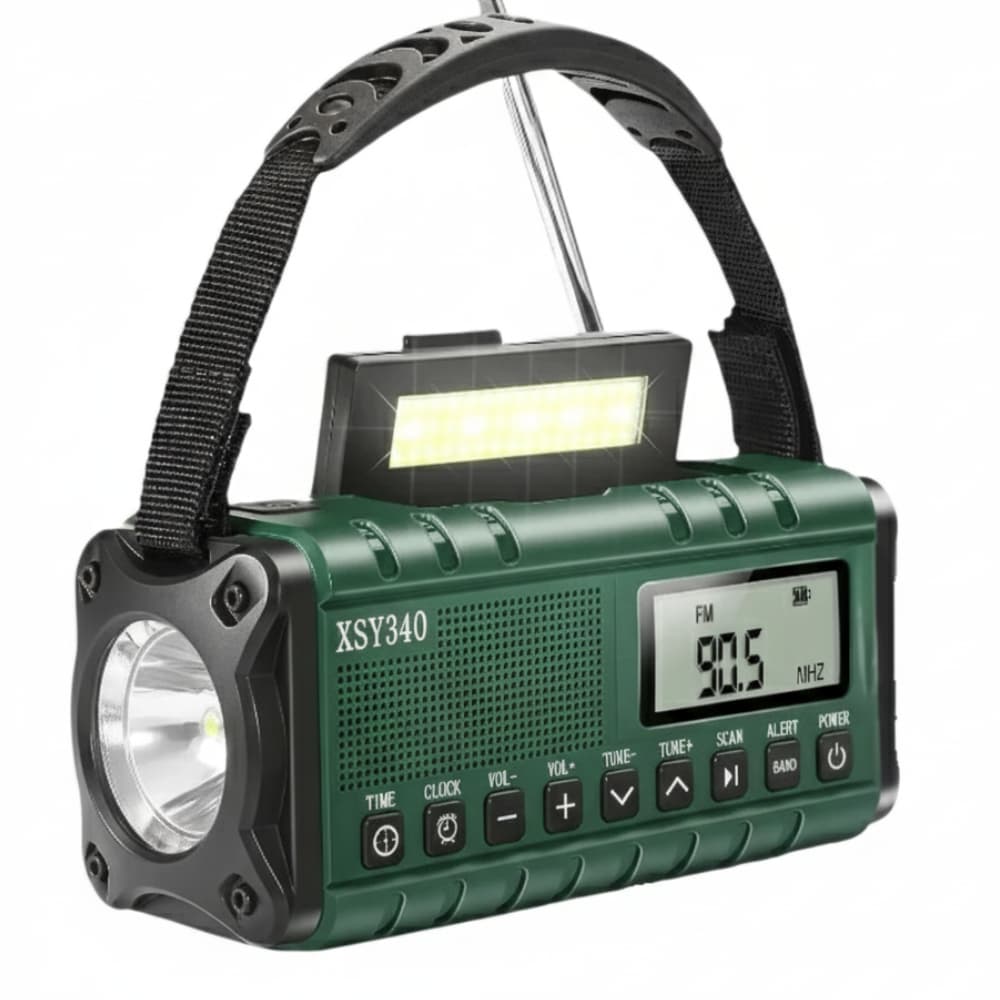 TrailGuard 10K – Solar-Radio & Taschenlampe mit Handkurbel