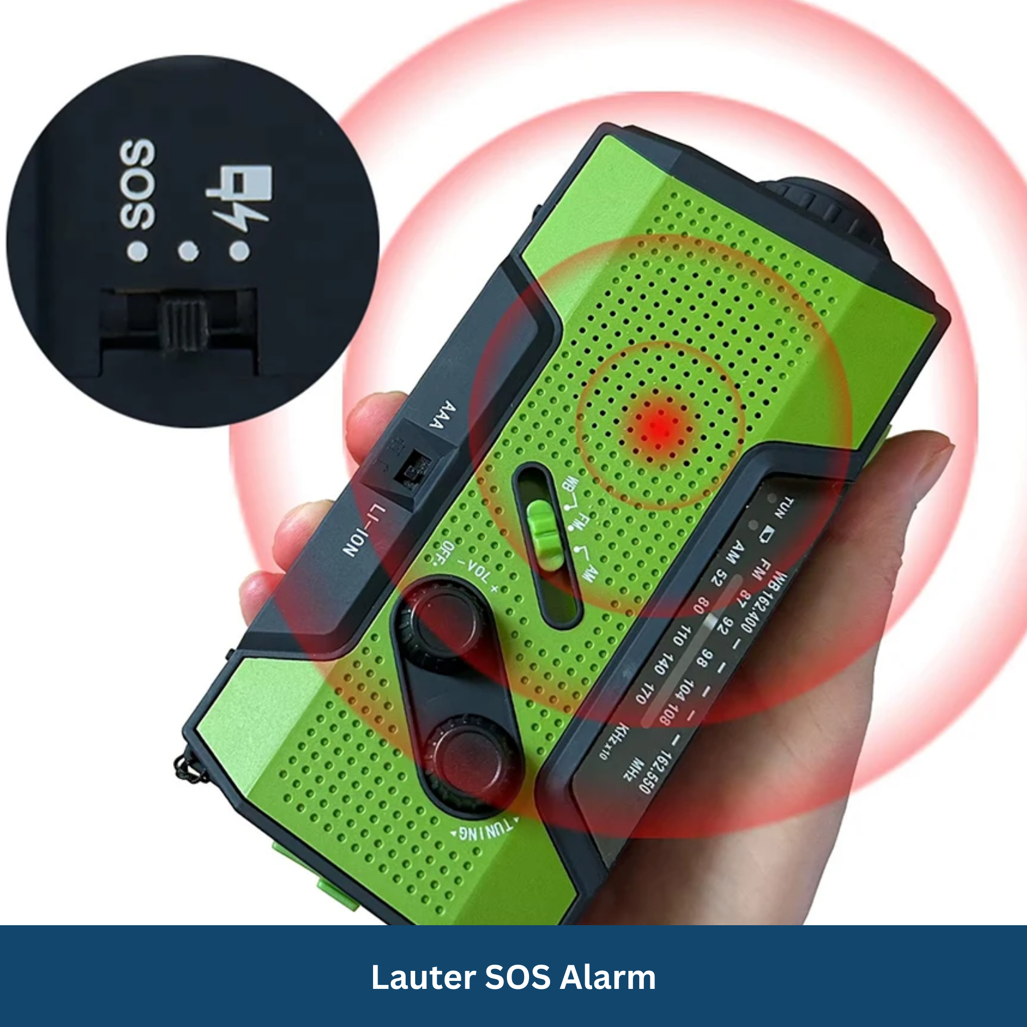 Solar Notfallradio – All-in-One mit 2000mAh Power-Akku