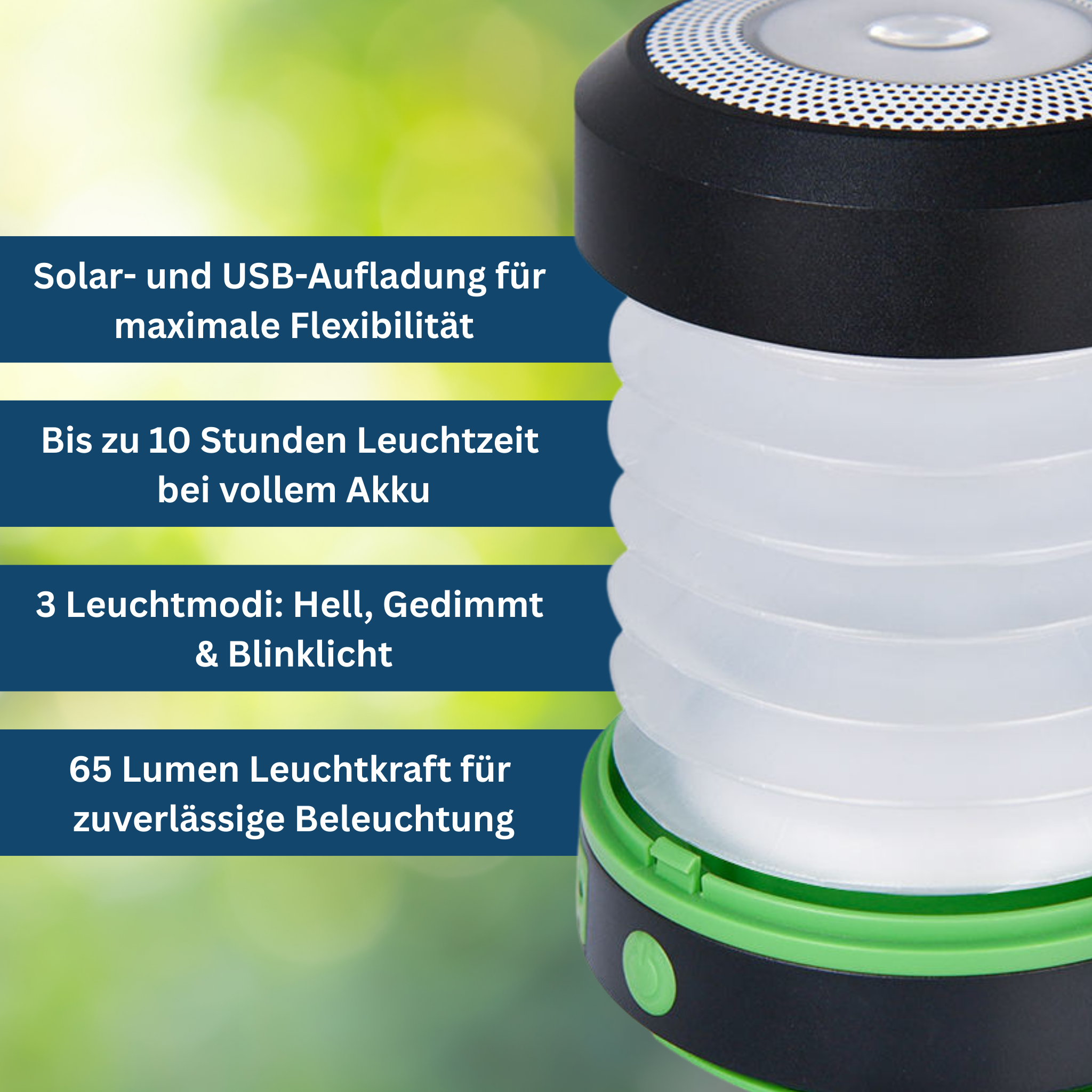 SolarLight - Faltbares Camping Licht