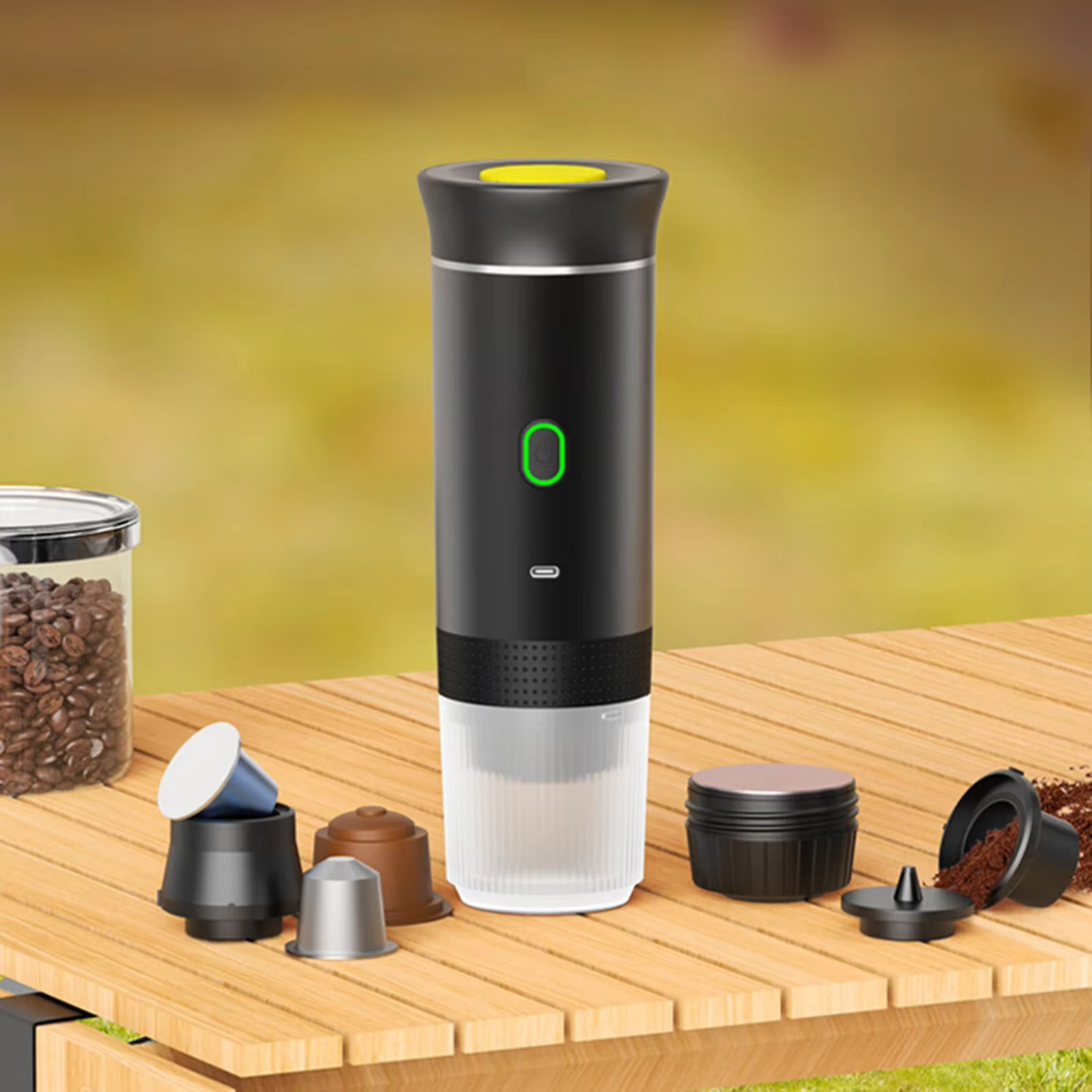 CoffeeGo Pro – Tragbare Kaffeemaschine