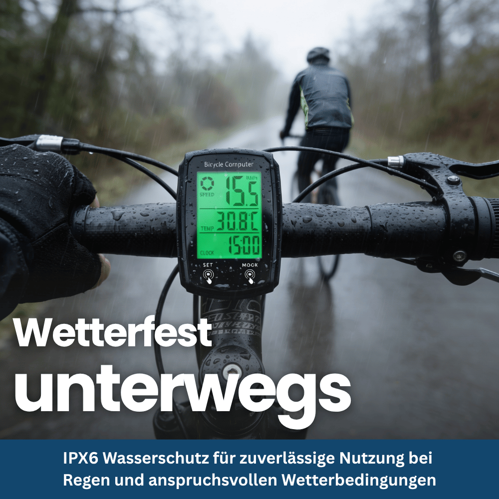 Digitaler Fahrradcomputer mit Tachometer & Kilometerzähler