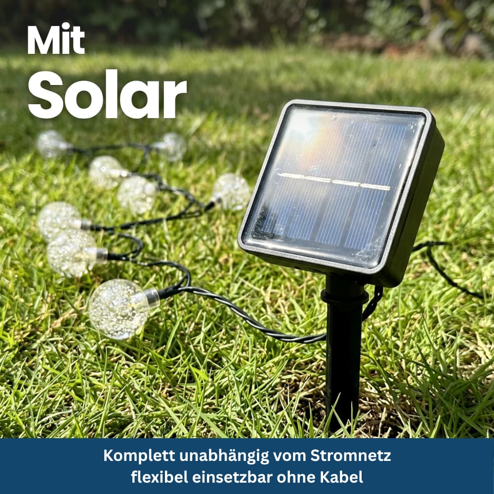 Solar Kristall Lichterkette