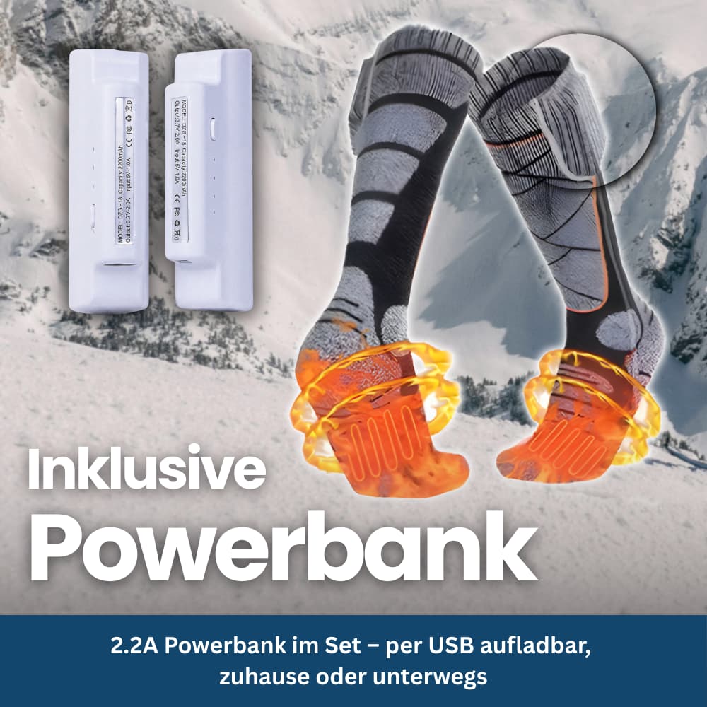 ThermoSocken mit Powerbank