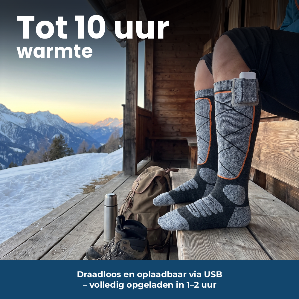 Verwarmde sokken met powerbanks – tot tien uur warmte bij een berghut