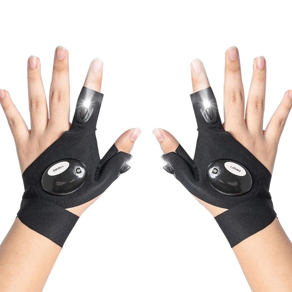 LED Handschuhe - schwarz, LED Handschuhe