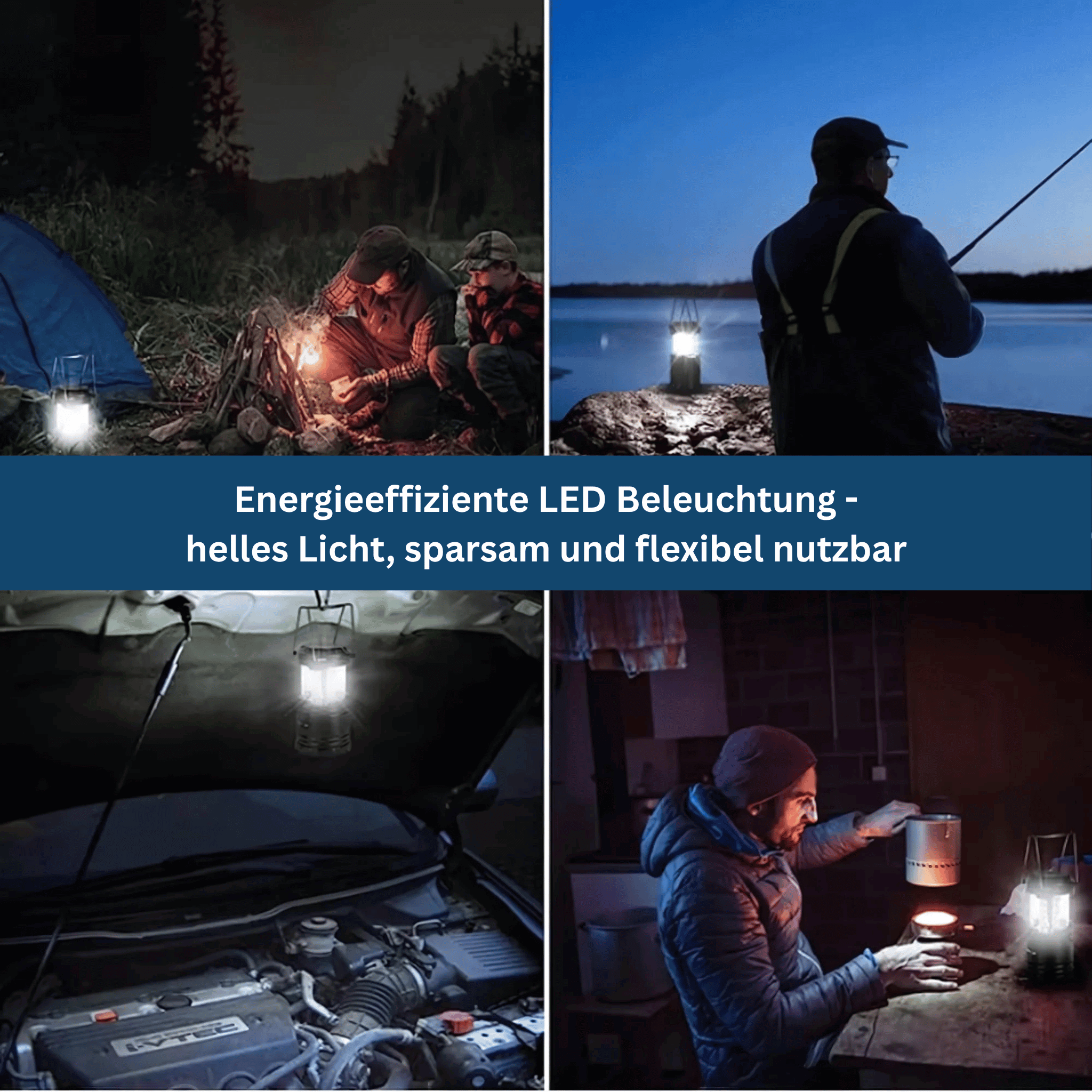 Kompakte LED-Campinglaterne – Hell & tragbar für Outdoor