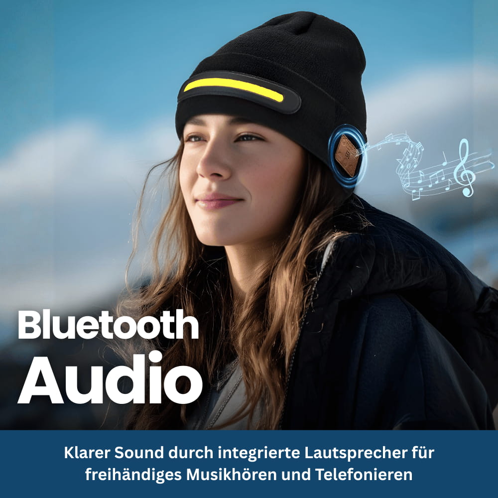 BeamTune – Stirnlampenmütze mit Bluetooth-Musikfunktion