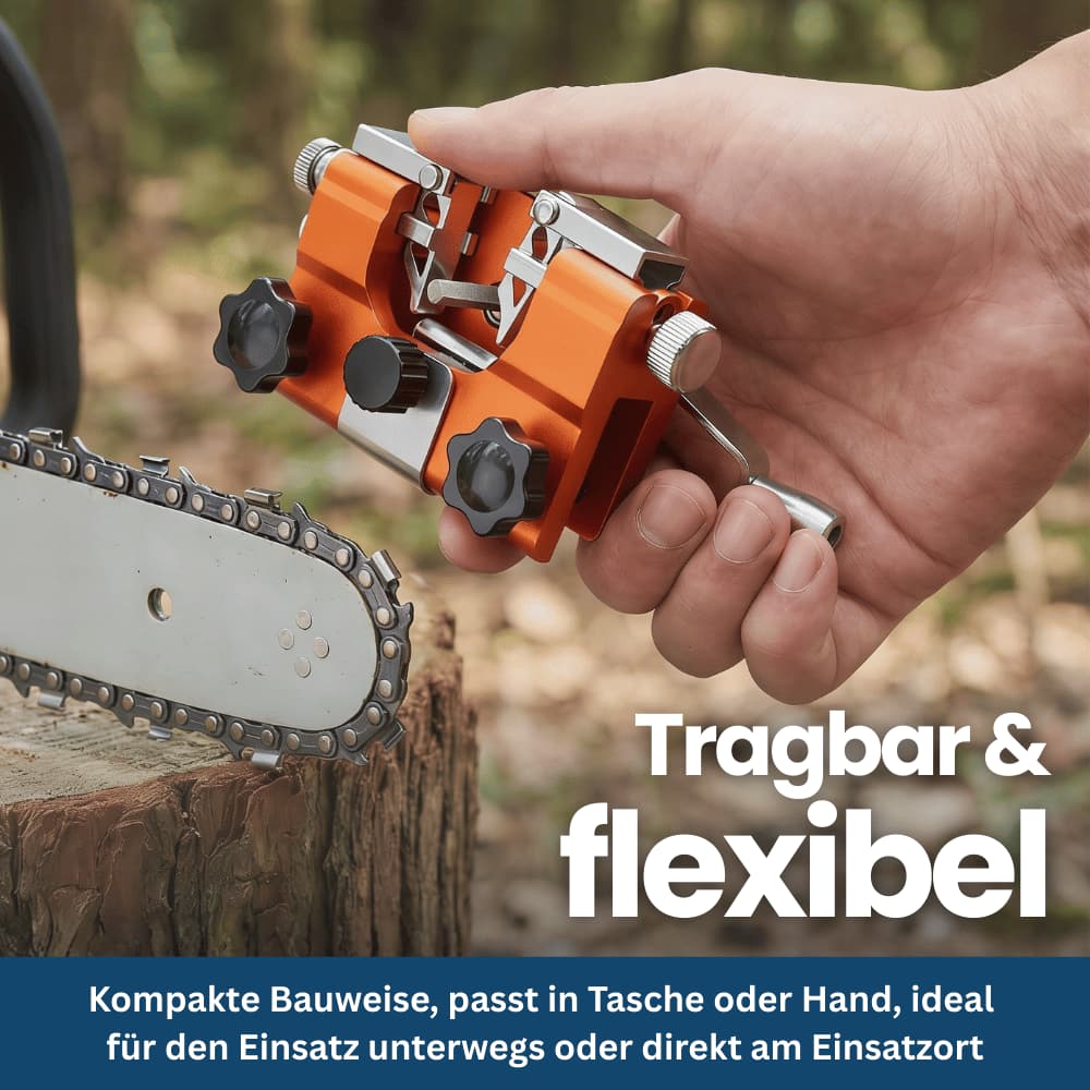 Mobiles Sägeketten-Schärfgerät