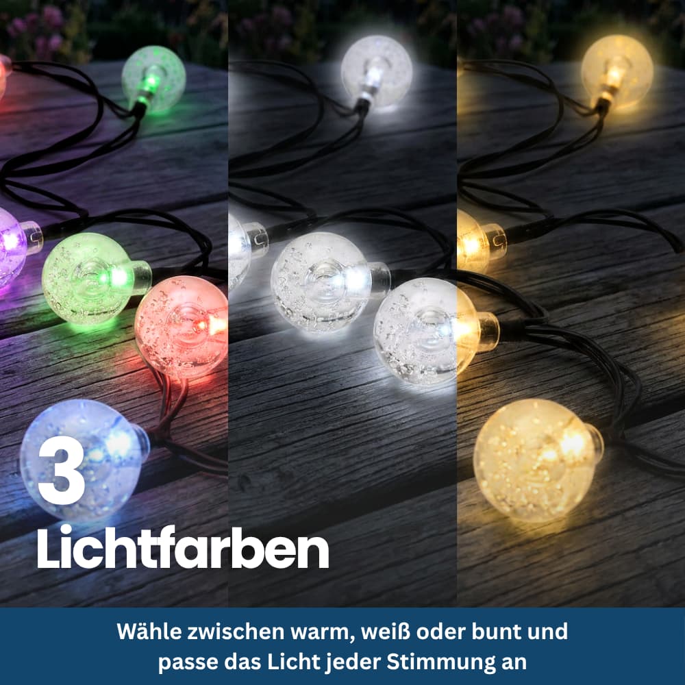 Solar Kristall Lichterkette