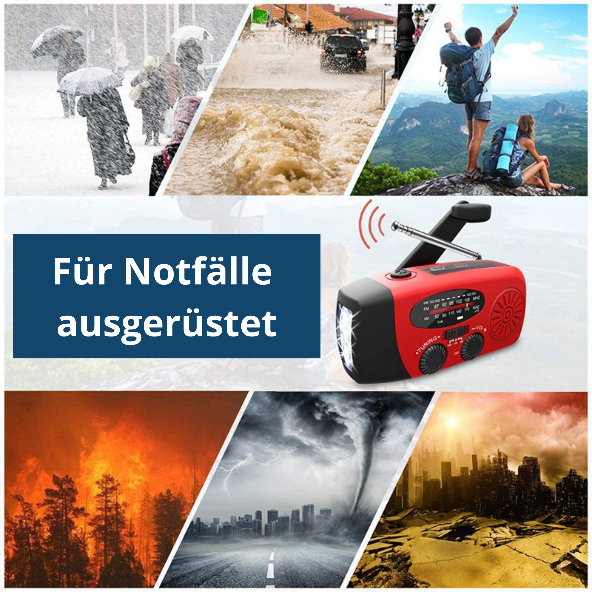 Radio de secours solaire multifonction