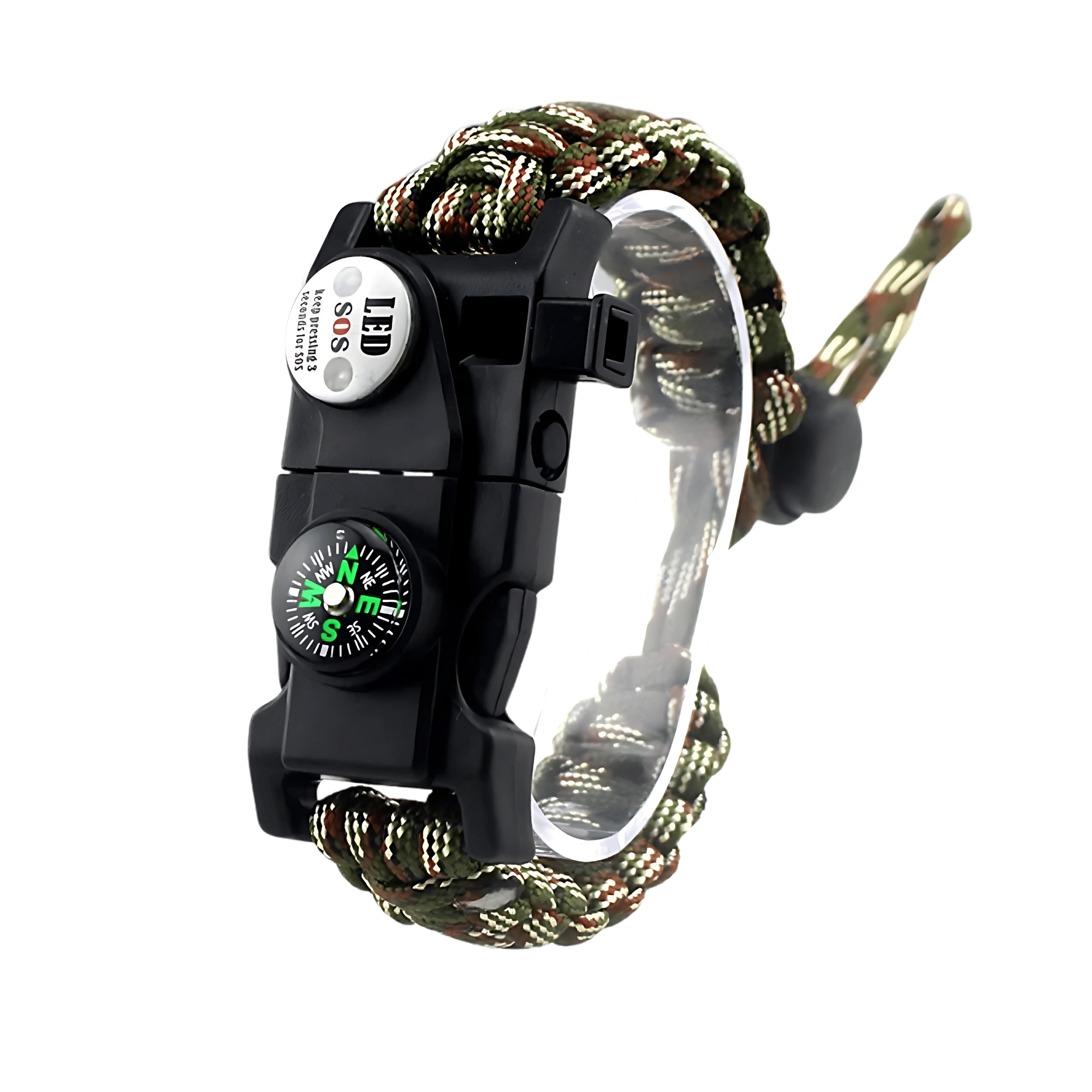 Survival Paracord Armband – Mit LED & Kompass
