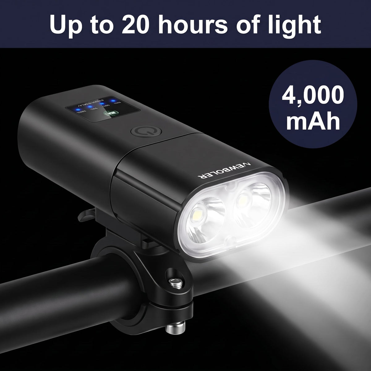 Lumo Front Light – up to 20 hours of light, 4,000 mAh