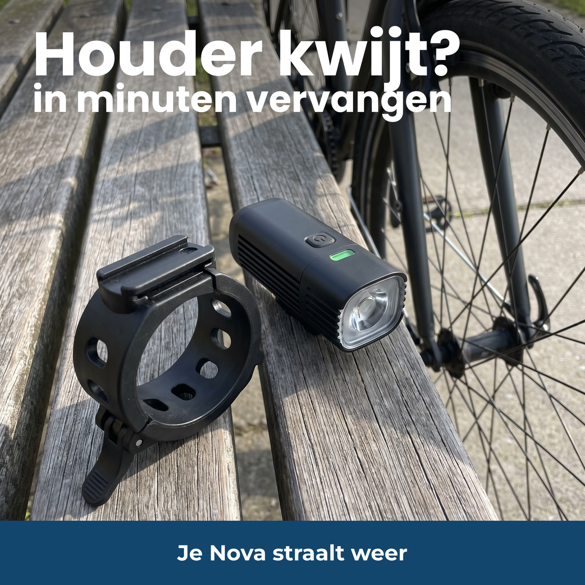 Verloren houder in minuten vervangen