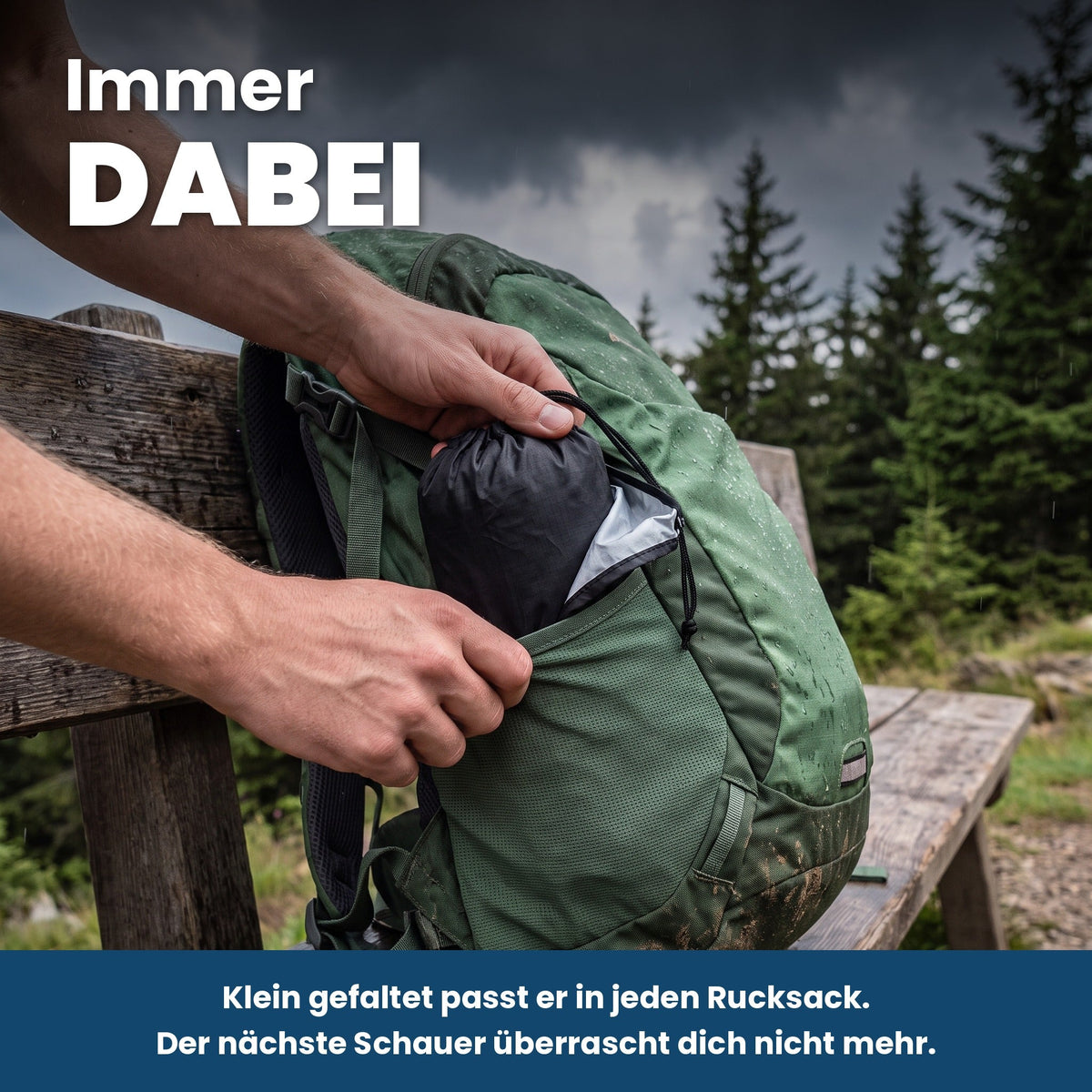 Packtasche im Rucksack