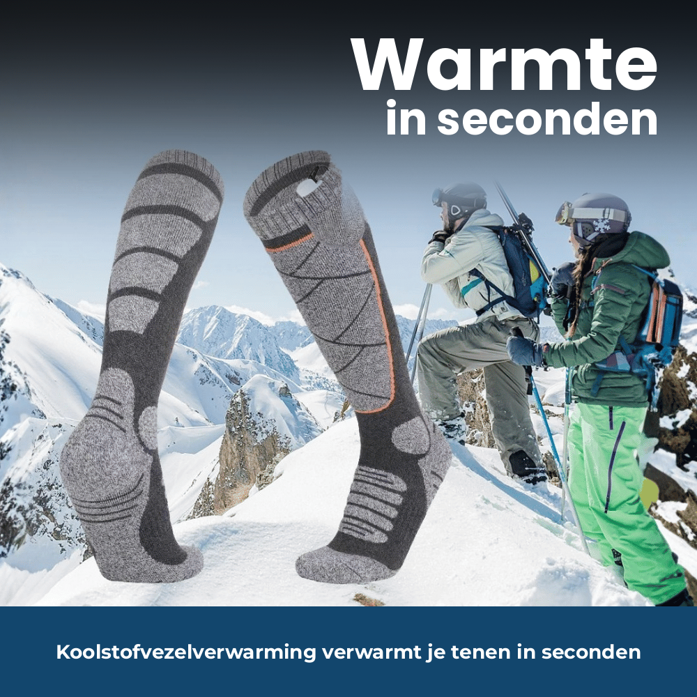 Verwarmde sokken met powerbanks – warmte in seconden op de skipiste